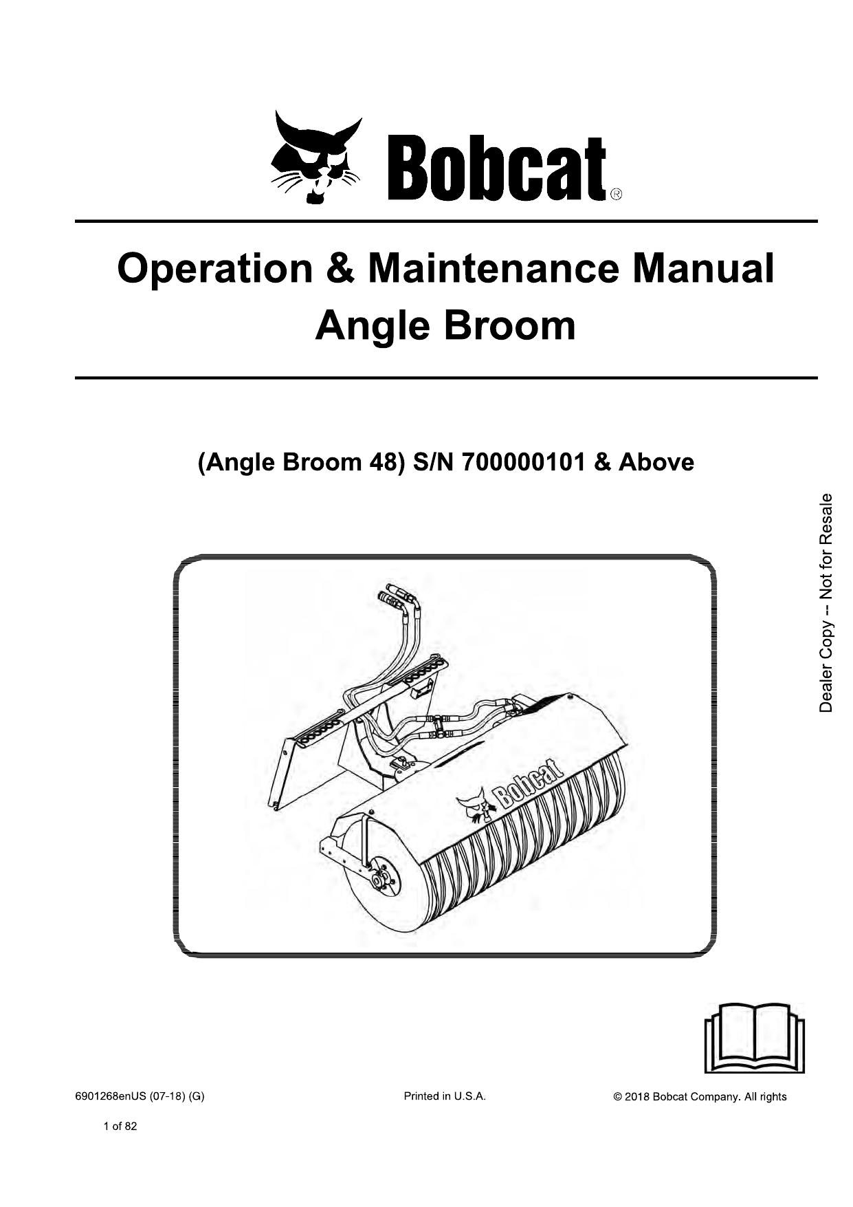 Angle Broom Operation & Maintenance Manual Bobcat